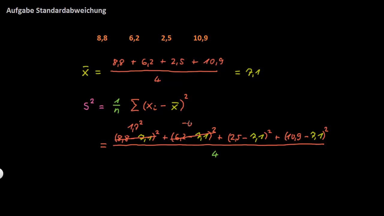 Statistik: Aufgabe Standardabweichung - FernUni Hagen - Psychologie