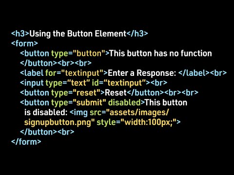 Designers Learn Code: Forms—Button Element