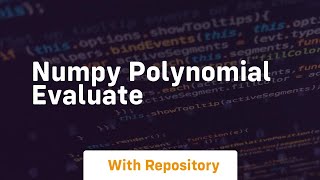 numpy polynomial evaluate