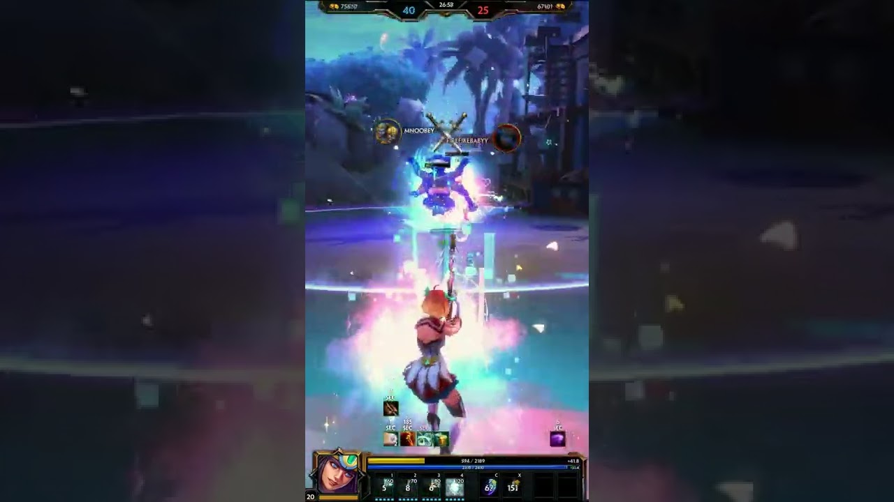 Panicking and one shotting the morrigan in Smite