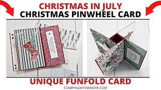 Christmas Pinwheel Card  #pinwheelcard #pinwheeltowercard #stampingwithamore screenshot 4
