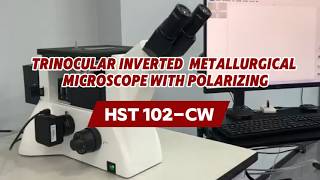 High-quality HST 102-CW Trinocular Inverted Metallurgical Microscope With Polarizing Installation
