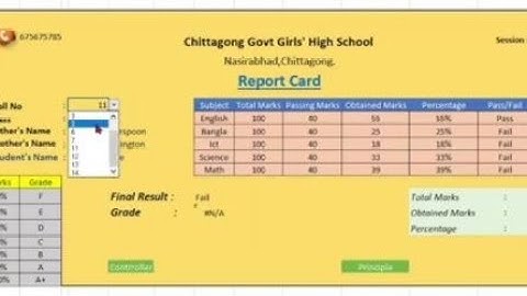 Create an Automated Student Report Card in Excel FAST