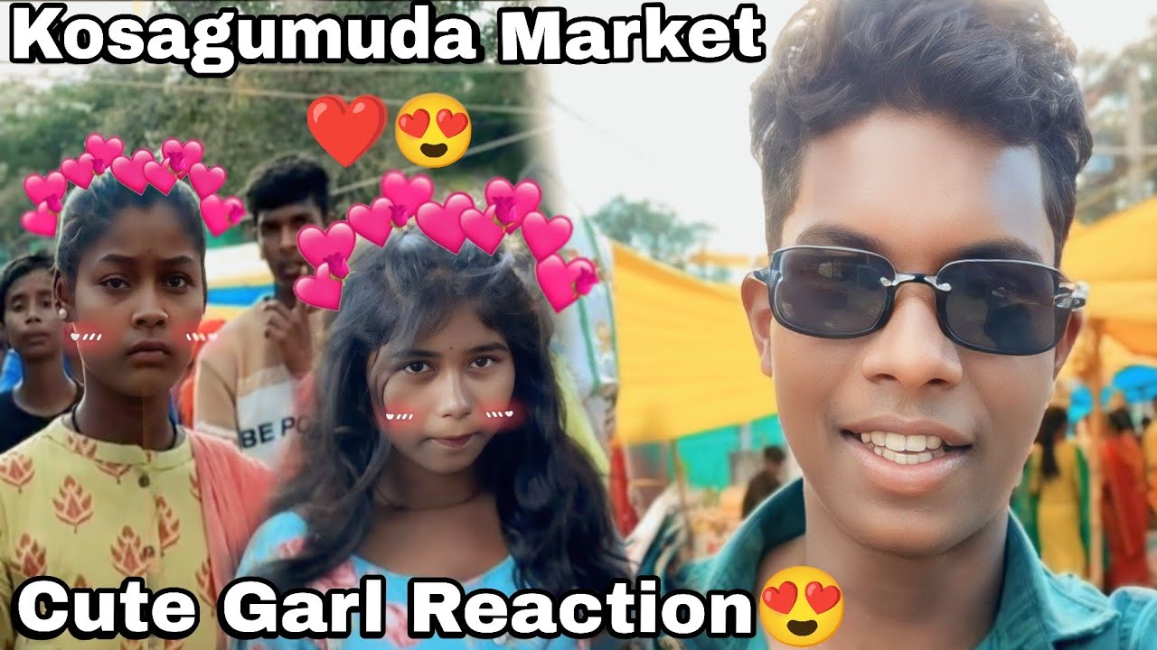 Cute girl reaction With 😍❤️|| Kosagumuda Market 😂😄|| Kapilash Vlogs 
