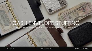 CASH ENVELOPE STUFFING | magic month and how we got a month ahead on bills 📆✨💰 $2,282 | july no. 3