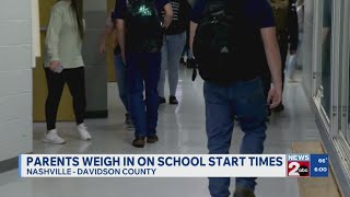 Parents weigh in on MNPS start times