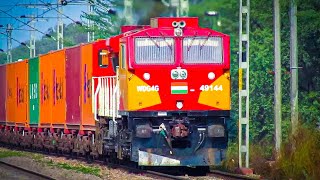 WDG6G VS WDG4G HIGH SPEED ACTION WITH DANGEROUS LOOK || INDIAN RAILWAYS GENERAL ELECTRIC LOCOMOTIVE