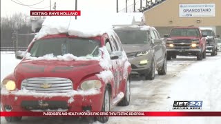 Passengers and health experts share thoughts on drive-thru COVID-19 testing at Crawford County Fairg