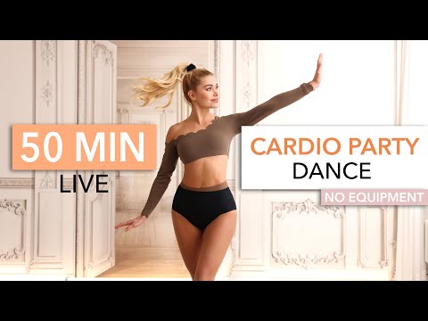 50 MIN DANCE CARDIO PARTY - burn 400-500kcal with a smile I LIVE Session