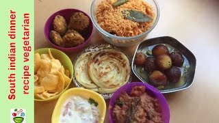 South indian dinner recipe vegetarian seivathu eppadi, how to make
recipes vegetarian[murungaikkai biriyani, parotta, vegetable kurma,
gu...