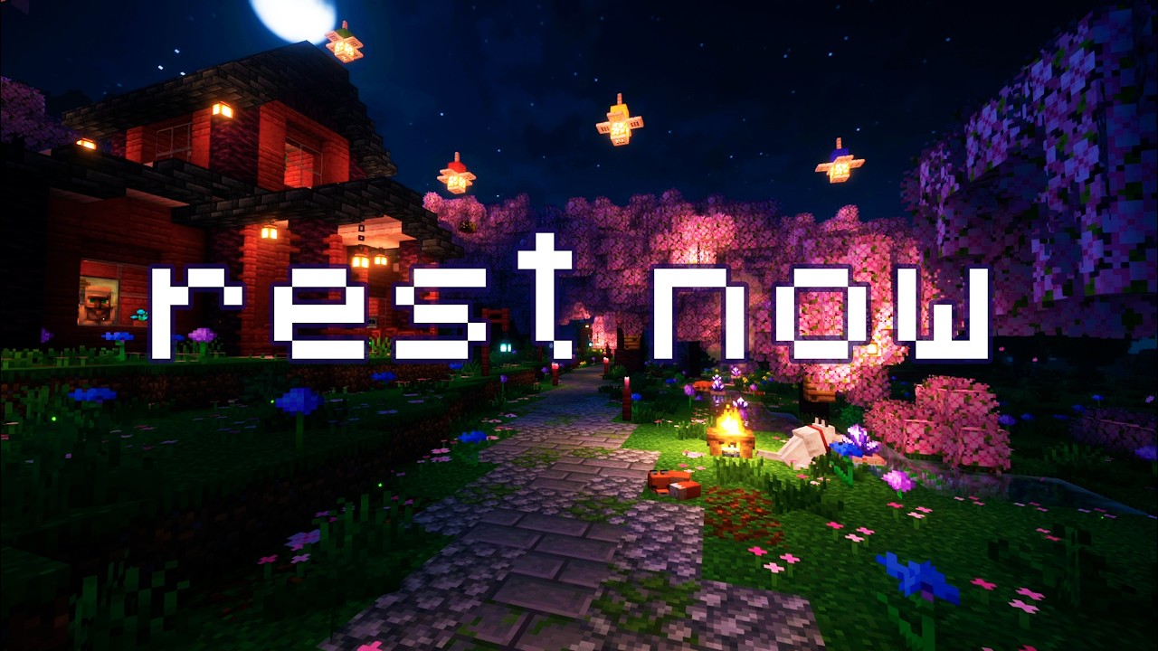sorry, but you need to rest here... (minecraft music w crickets & wind ...