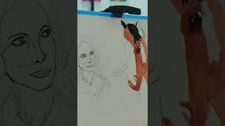 klaus sketch to Caroline |Painting 🖌️ #klausmikaelson #vampirediaries #carolina