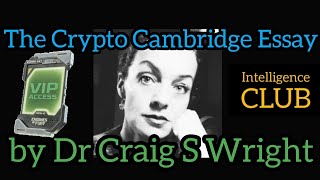 Beyond permissionless governance, ... - Crypto in Cambridge Univers. by Dr Craig S Wright 