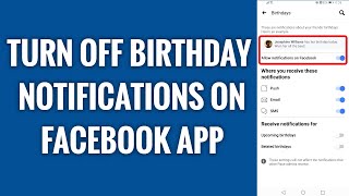 How To Turn Off Birthday Notifications On Facebook App screenshot 5