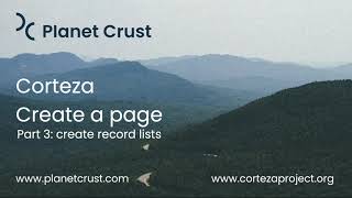 Create a page in Corteza. Part 3: create a record list