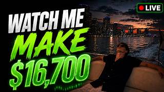Live Day Trading Making $16,700 in 2 Hours (Biggest trading day of the month!)