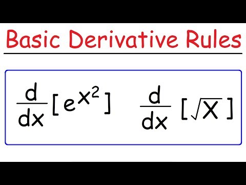 Basic Differentiation Rules For Derivatives