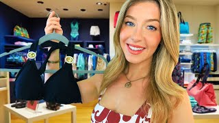 ASMR BIKINI STORE ROLEPLAY | Fabric Sounds & Personal Customer Service