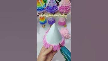 Cách làm cây thông Noel đơn giản, dễ làm tại nhà #noel #diy #handmade #youtubeshorts