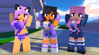 super idol tutu aphmau, michi and ldshadowlady - minecraft animation #shorts