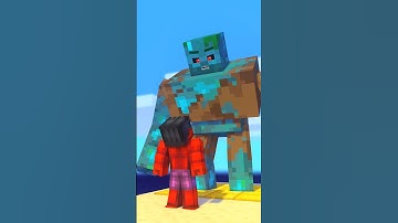 Can Steve Defeat Mutant Drowned? - Funny Animation #shorts #minecraft #memes