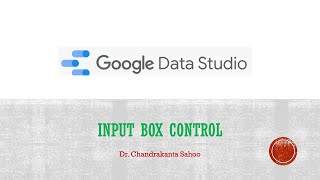 15  Dashboard Visualization- Input Box Control