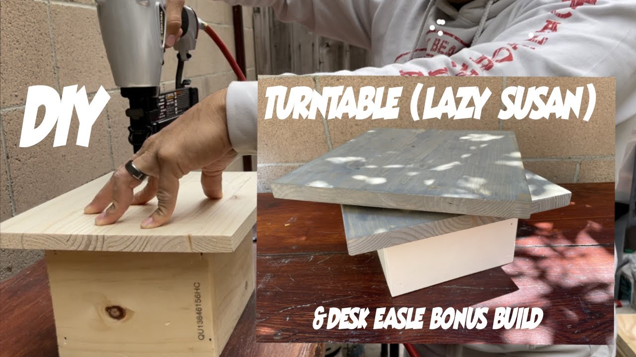 DIY Turntable/Lazy Susan for Sculpting and Product Display +Bonus Desk