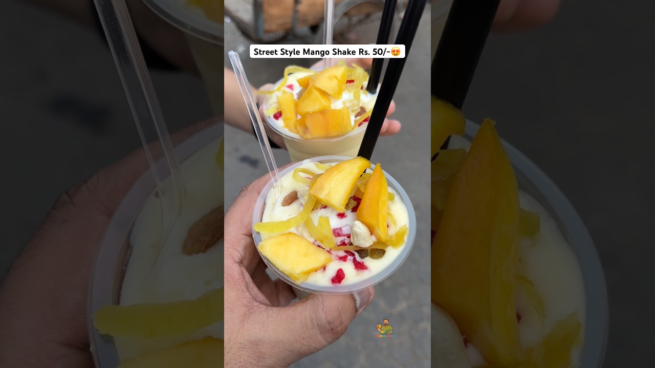 Street Style Mango Shake Rs. 50/-Only😍| Indian Street Food #shortsfeed #mango #trending #shorts