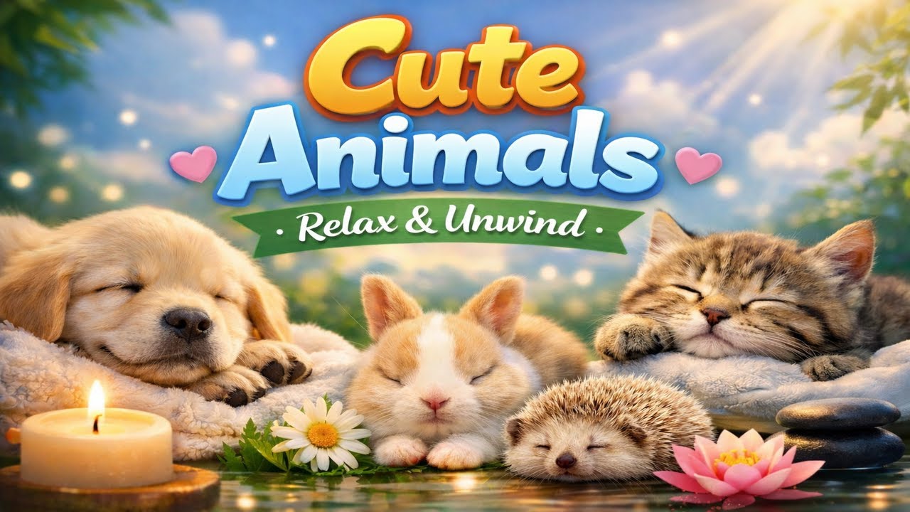 Cute Animals 🐶🐱 | Relaxing Video to Calm Your Mind and Reduce Stress