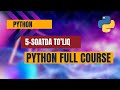 PYTHON TO'LIQ DARSLIK 5-SOAT | PYTHON FULL COURSE 5-HOURS | TIMUR KARABAEV