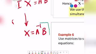 Matrices part 3, inverse of 2x2 matrix to solve system of equations, FC309
