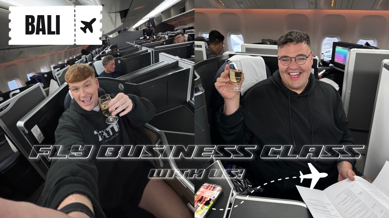 Fly BUSINESS CLASS To Bali With Us!! ( BA & QATER AIRWAYS EDITION ) KANE&IEUAN