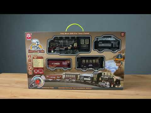 Дитяча залізниця на радіокеруванні з парою звуком і підсвічуванням 22 елементи, видео 1
