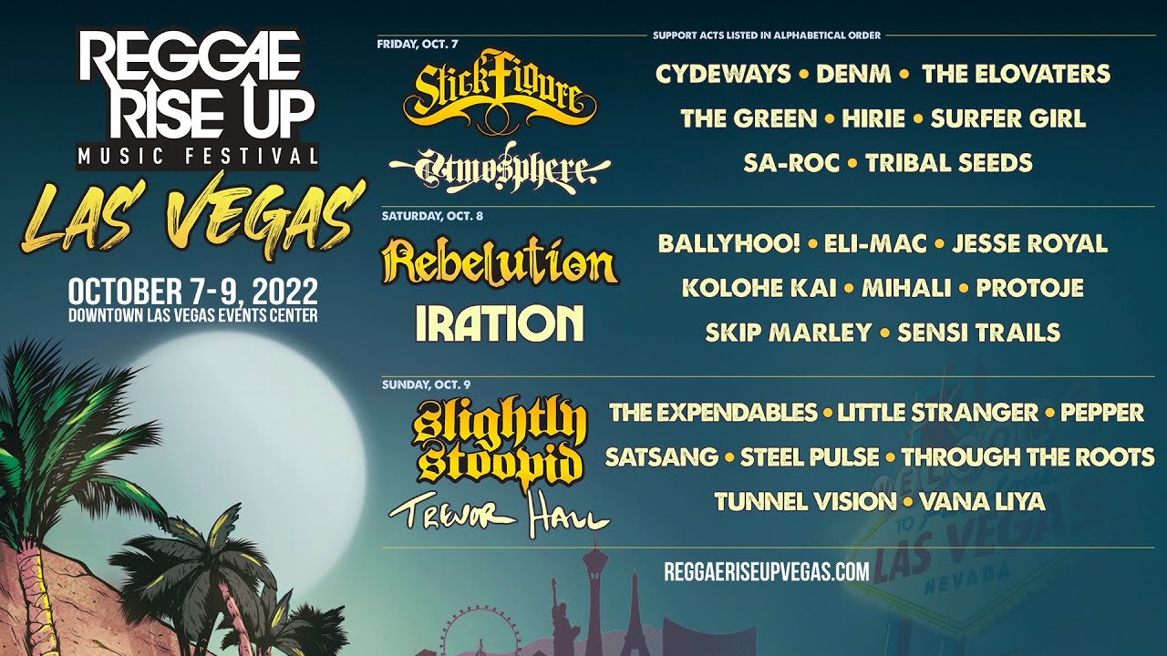 Reggae Rise Up Vegas Festival 2022 Full Lineup! YouTube