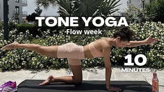 DAY 2: 10-Minute FLOW YOGA full body | Cycle SyncWorkouts | Follicular Week 1