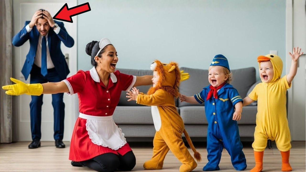 MIENTRAS LOS MÉDICOS SE RENDÍAN CON LAS GEMELAS PARALIZADAS, LA  EMPLEADA SORPRENDIÓ AL MILLONARIO