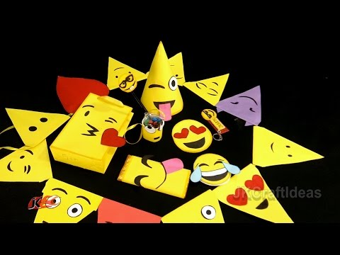 DIY 9 EMOJI PARTY Projects | Easy Emoji Party Decoration and Accessories | JK Craft Ideas 112