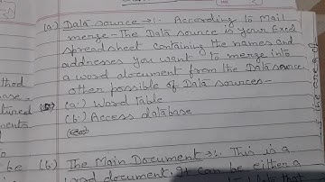 Class 6 computer chapter 3 about the components of mail merge by AB sir