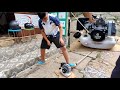Have you seen this little boy try to start a brush cutter #start #brushcutter #stringtrimmer