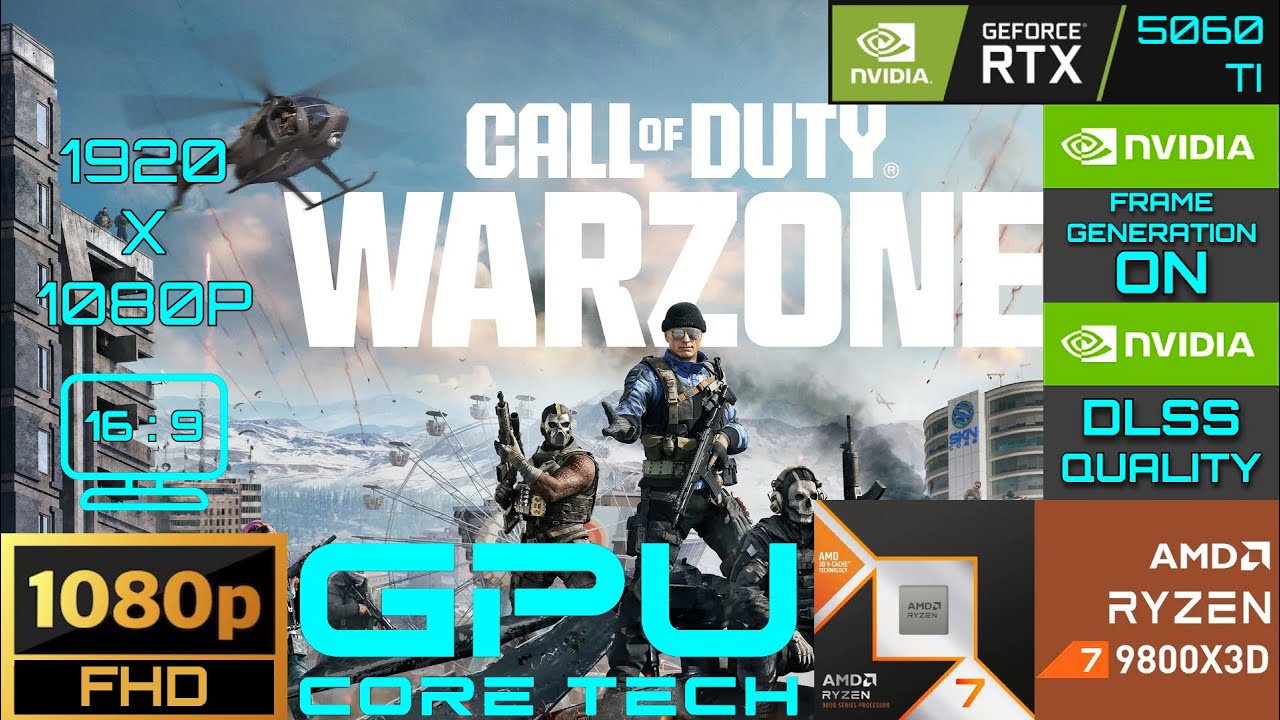 Call of Duty : Warzone | RTX 5060 TI 16GB (FHD Max settings FG ON / DLSS Quality)