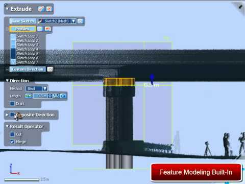 3D Modeling from Long Range Scan Data