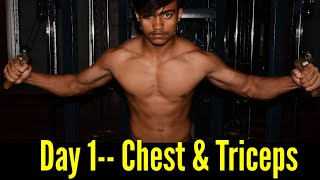 Muscle Building Workout Series Day 1 Monday- Chest Triceps By Aesthetic Raj