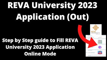 REVA University Admission 2023 Application (Started)- How to Fill Application