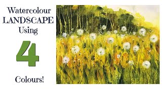 No Masking Fluid No Problem Watercolour Tutorial Of Dandelions  Using 4 Colours