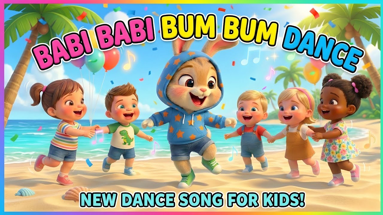 Babi Babi Bum Bum Dance! 🐰 Happy Hopper & Friends | 3D Kids Song & Nursery Rhymes