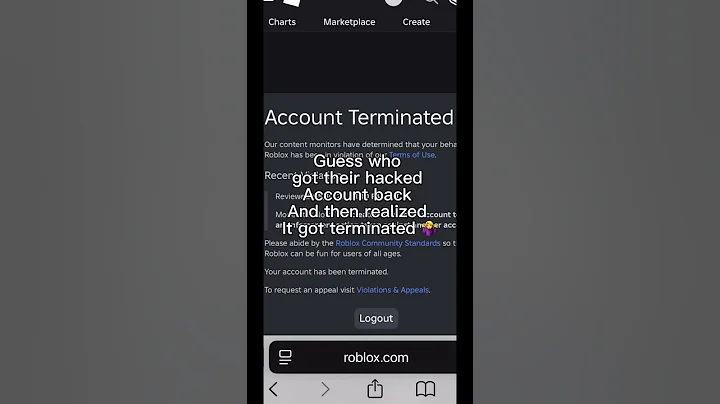 I GOT MY ACCOUNT BACK, BUT IT GOT TERMINATED 💔 #roblox