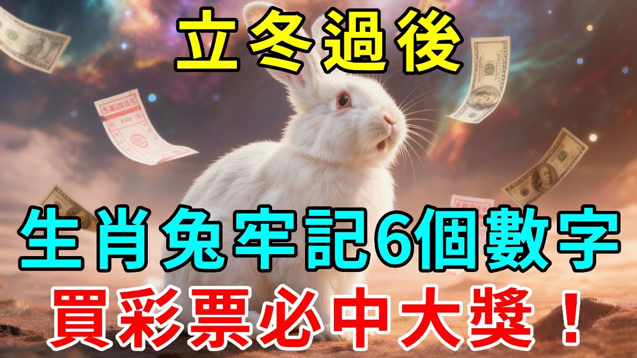 生肖兔注意，立冬過後你偏財旺，要牢記6個旺財數字，買彩票必中頭獎！【悟者思維】#因果 #風水 #運勢 #生肖 #佛教 #財運