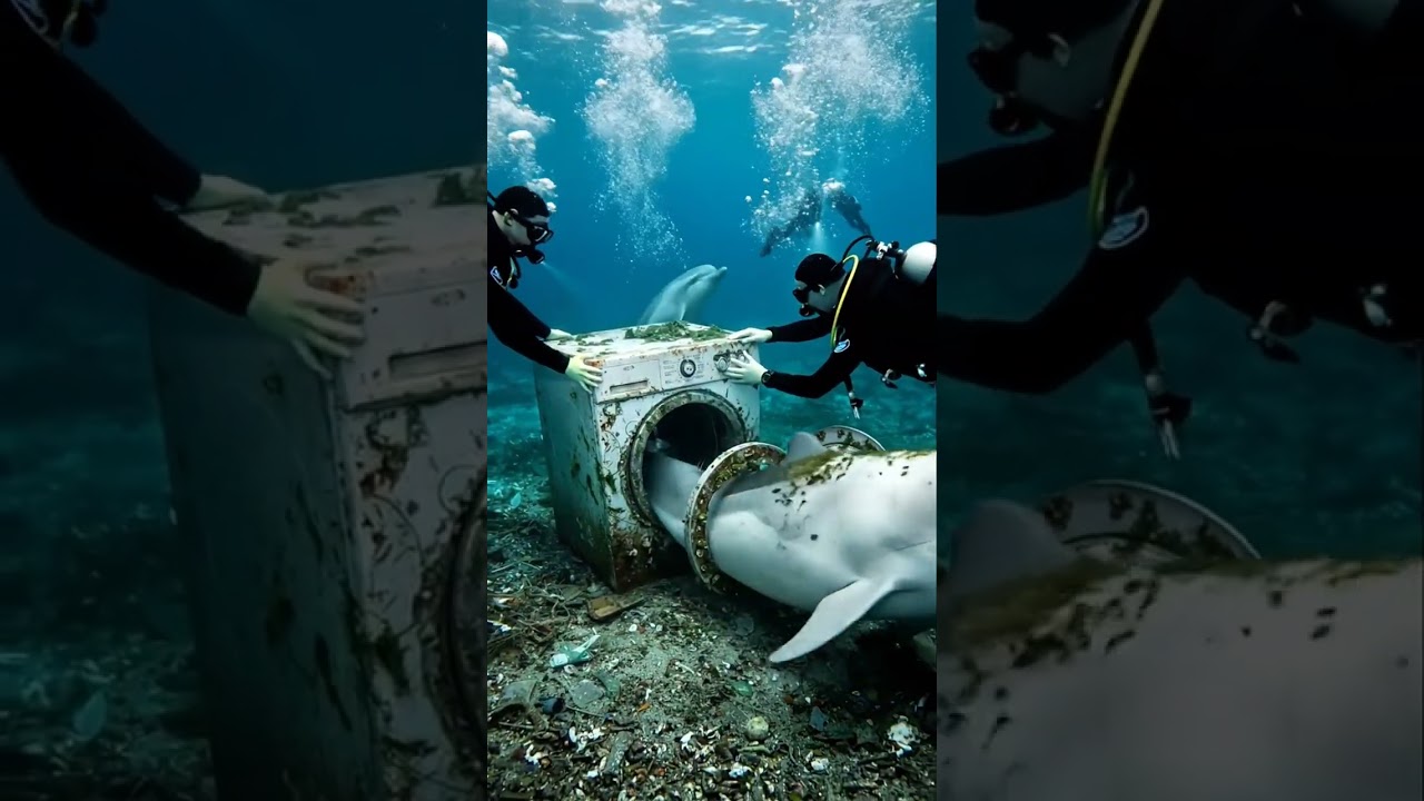 Divers Find Beluga Whale Stuck In Washing Machine 😭 