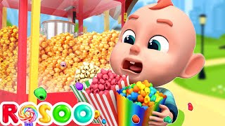 Popcorn for Kids - Colors Song + Wheels On The Bus + More Rosoo Nursery Rhymes & Kids Songs