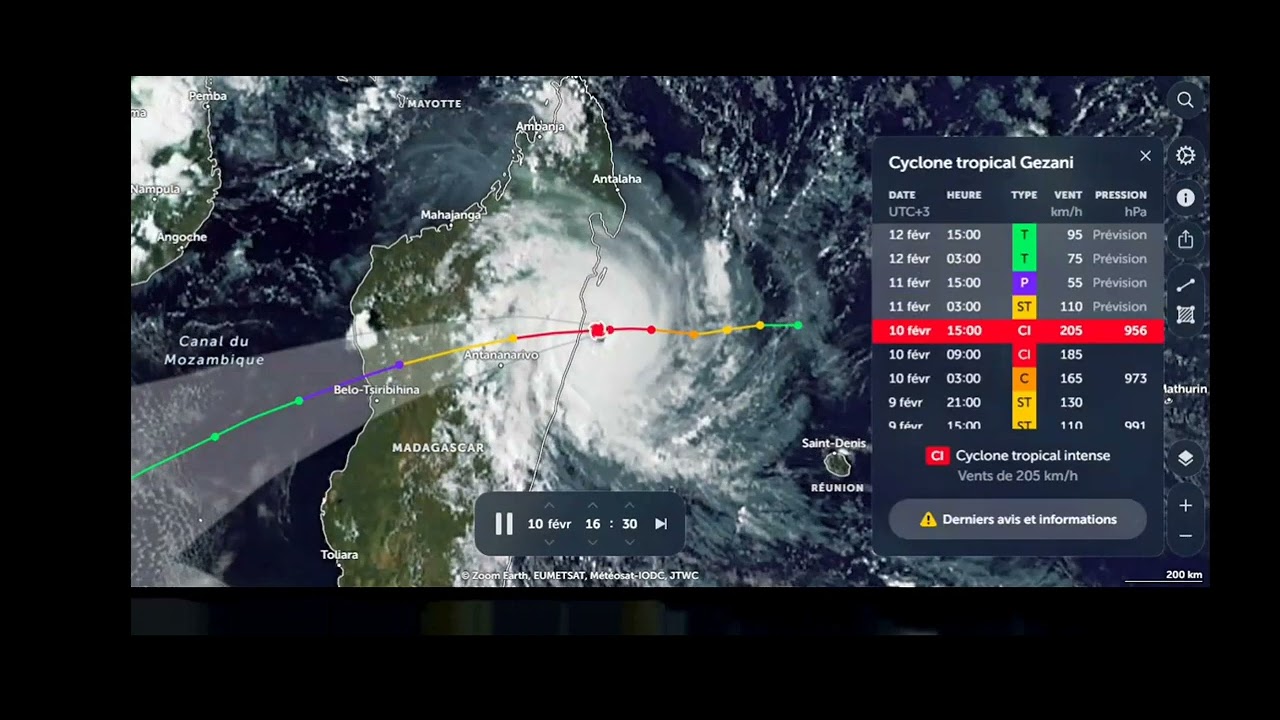 CYCLONE TROPICAL GEZANI 10-02-2026#madagascar